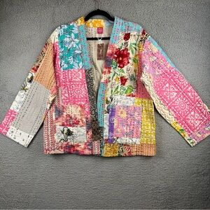 Raj Multicolor Patchwork Floral Blazer